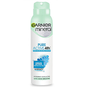 GARNIER Pure Active 48 valandų mineralinis moteriškas DEO purškalas 150 ml