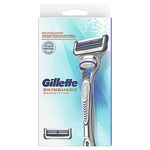 Vyriškas skustuvas GILLETTE Skinguard Sensitive su keičiamais peiliukais 2 vnt.