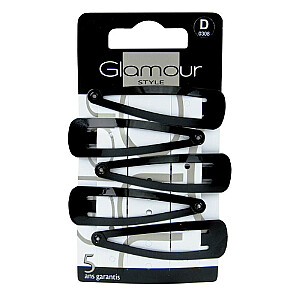 Заколки для волос GLAMOUR Черные 5 шт.