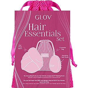 GLOVE SET Hair Essentials plaukų įvyniojimas turbanas + šukos + plovimo arba laikymo maišelis