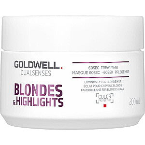 GOLDWELL Dualsenses Blondes & Highlights 60s Treatment atkuriamoji kaukė šviesiems plaukams 200 ml