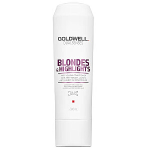 GOLDWELL Dualsenses Blondes & Highlights kondicionierius nuo geltonumo šviesiems plaukams, neutralizuojantis geltonus atspalvius, 200 ml
