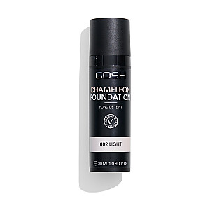 GOSH Chameleon Foundation, prisitaikantis prie odos tono 002 Light, 30 ml.