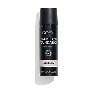 GOSH Chameleon Foundation, prisitaikantis prie odos tono 004 Medium, 30 ml