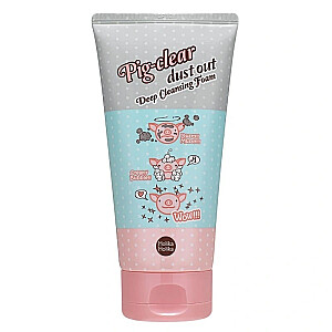 HOLIKA HOLIKA Pig Clear Dust Out Deep Cleansing Foam Giliai valomos kreminės veido valymo putos 150 ml