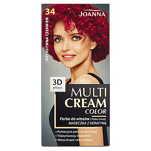 Plaukų dažai JOANNA Multi Cream Color 34 Intense Red