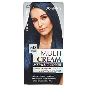 Plaukų dažai JOANNA Multi Cream Metallic Color 5D Effect 42.5 tamsiai mėlyna juoda