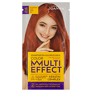 JOANNA Multi Effect Keratin Complex Color Instant Color Shampoo dažantis šampūnas 015 Płonowy Rudy 35g