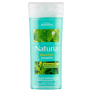JOANNA Naturia šampūnas su dilgėlėmis ir žaliąja arbata normaliems ir riebiems plaukams 100ml