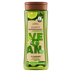 JOANNA Vegan Cleansing Shampoo valomasis šampūnas su bergamote 300ml