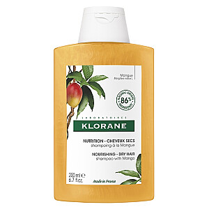 KLORANE Mango Shampoo šampūnas sausiems plaukams su mangais 200ml