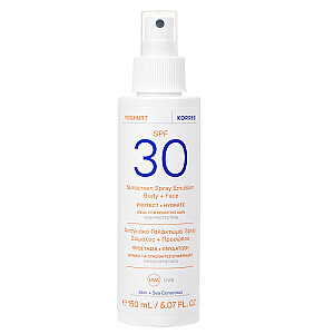KORRES Yoghurt Sunscreen Spray Эмульсия солнцезащитная с фильтром SPF30 150мл