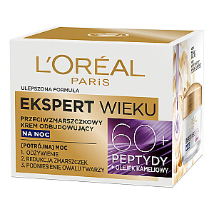 L'OREAL Age Specialist Age Expert 60+ atstatomasis naktinis kremas nuo raukšlių 50 ml