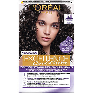 Plaukų dažai L'OREAL Excellence Cool Creme 3.11 Ultra Ash Dark Brown
