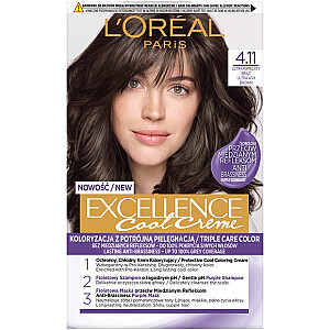 Краска для волос L’OREAL Excellence Cool Creme 4.11 Ultra Ash Brown