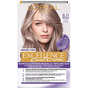 Plaukų dažai L'OREAL Excellence Cool Creme 8.11 Ultra Ash Light Blonde