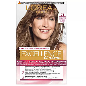 Plaukų dažai L'OREAL Excellence Creme 7.1 Ash Blonde