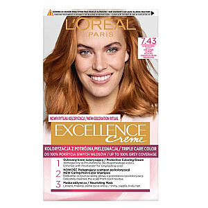 Plaukų dažai L'OREAL Excellence Creme 7.43 Blonde Copper-Gold