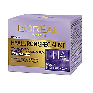 L'OREAL Hyaluron Specialist dieninis kremas SPF20 užpildantis drėkinamoji priežiūra 50 ml
