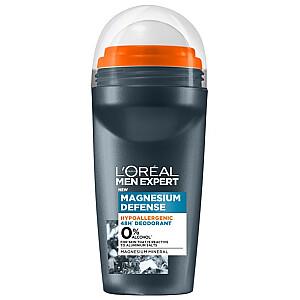 L'OREAL Men Expert Magnesium Defense hipoalerginis dezodorantas suvyniojamas 50 ml