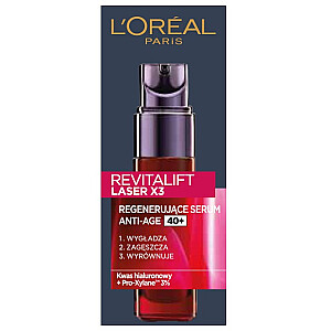 L'OREAL Revitalift Laser X3 regeneruojantis senėjimą stabdantis veido serumas 30ml