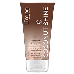 LIRENE Illumination Cream šviesinantis auksinis kremas veidui ir kūnui Coconut Shine 150ml