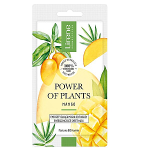 LIRENE Power of plants energetinė veido kaukė Mango 17g