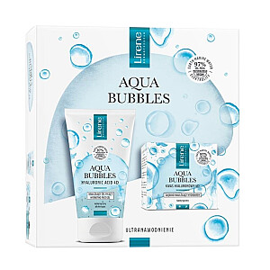 LIRENE SET Aqua Bubbles drėkinamasis kremas 50ml + valomasis gelis 150ml