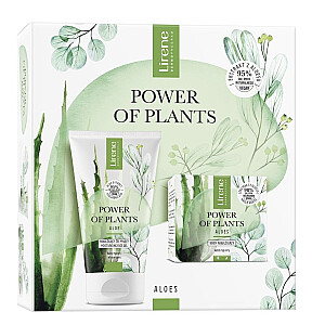 LIRENE SET Power Of Plants Крем для лица с алоэ 50 мл + крем для рук 75 мл