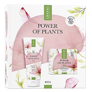 LIRENE SET Power Of Plants veido kremas rožė 50ml + kūno balzamas 200ml