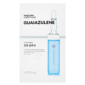 MISSHA Mascure Calming Solution Raminanti lakštinė kaukė su gvajazulenu 28 ml