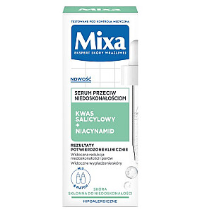 MIXA Салициловая кислота + ниацинамид Сыворотка для лица против несовершенств для жирной кожи 30мл