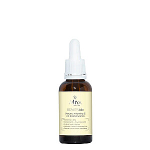 MIYA Beauty Lab drėkinamasis serumas su vitaminu C pigmentacijai suvienodinti, odos atspalviui suvienodinti, 30ml