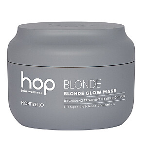 MONTIBELLO HOP Blonde Glow šviesinanti kaukė, neutralizuojanti šviesius ir šviesintus plaukus 200ml