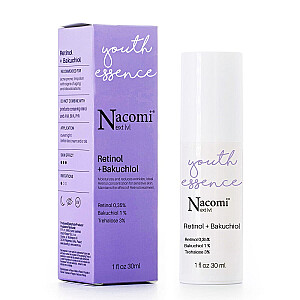 NACOMI Next Level Retinol + Bakuchiol senėjimą stabdantis veido serumas 30ml