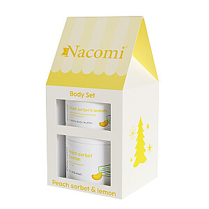 NACOMI SET Peach Sorbet & Lemon Body Scrub скраб для тела 100мл + 200мл