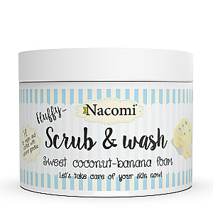 NACOMI Scrub & Wash пенка для пилинга и умывания Sweet Coconut-Banana Foam 180мл