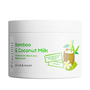 NACOMI Scrub & Wash пенка-скраб для тела Бамбук и кокосовое молоко 180мл