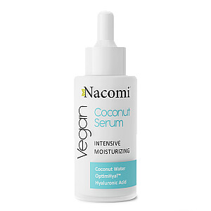 NACOMI Vegan Coconut Serum itin drėkinantis veido serumas su kokosų vandeniu 40ml