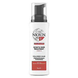 NIOXIN System 4 nenuplaunama galvos odos ir plaukų priežiūros priemonė, skirta galvos odai ir žymiai ploniems dažytiems plaukams 100 ml