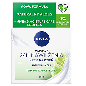 NIVEA 24-часовой увлажняющий матирующий дневной крем для комбинированной и жирной кожи с натуральным алоэ 50 мл
