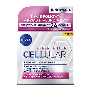 NIVEA Hyaluron Cellular Filler + stangrinamasis dieninis kremas nuo raukšlių SPF15 50 ml