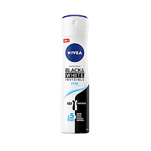 NIVEA Invisible Black&White antiperspirantinis purškalas 48H Pure 150 ml