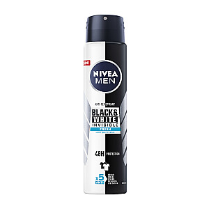 NIVEA Men Black & White Invisible Fresh спрей-антиперспирант 48 часов 250 мл