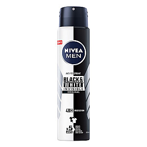 NIVEA Men Black&White Invisible Original purškiamas-antiperspirantas 250ml