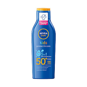 NIVEA Sun Kids Protect & Care 5in1 losjonas nuo saulės vaikams su ekologišku migdolų aliejumi 200ml