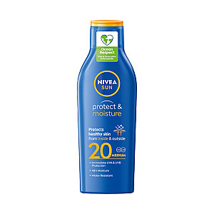 NIVEA Sun Protect & Moisture drėkinamasis įdegio losjonas SPF20 200ml