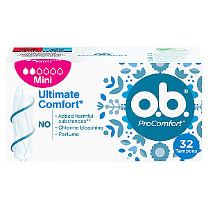 O.B. Tamponai ProComfort Mini 32 vnt.