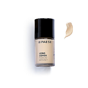 PAESE Long Cover Matinis pagrindas riebiai ir mišriai odai 02M Light Beige 30ml