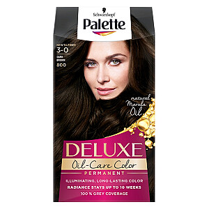 Permanentiniai plaukų dažai PALETTE Deluxe Oil-Care su mikro aliejais 800 Tamsiai ruda